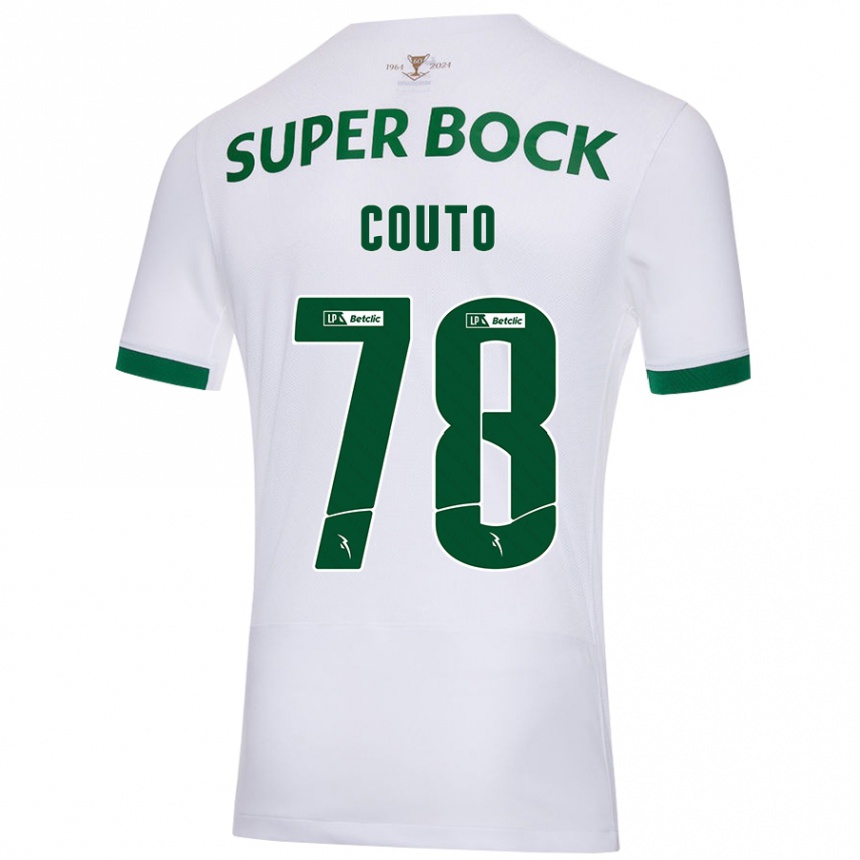 Vaikiškas Mauro Couto #78 Balta Žalia Išvykos Marškinėliai 2024/25 T-Shirt