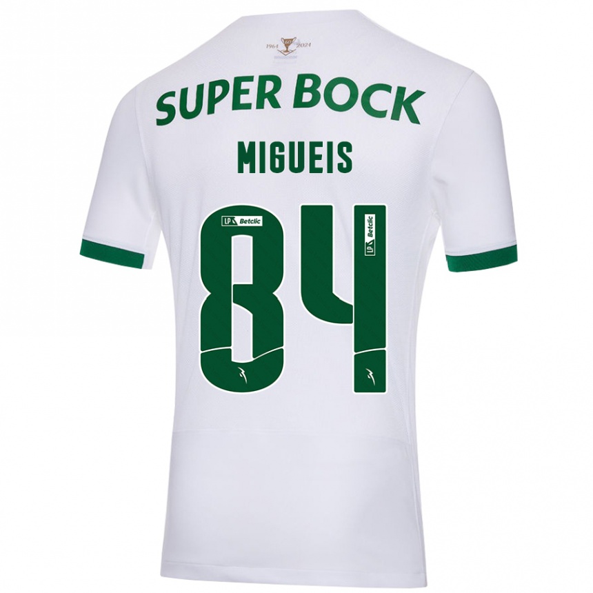 Vaikiškas Pedro Miguéis #84 Balta Žalia Išvykos Marškinėliai 2024/25 T-Shirt