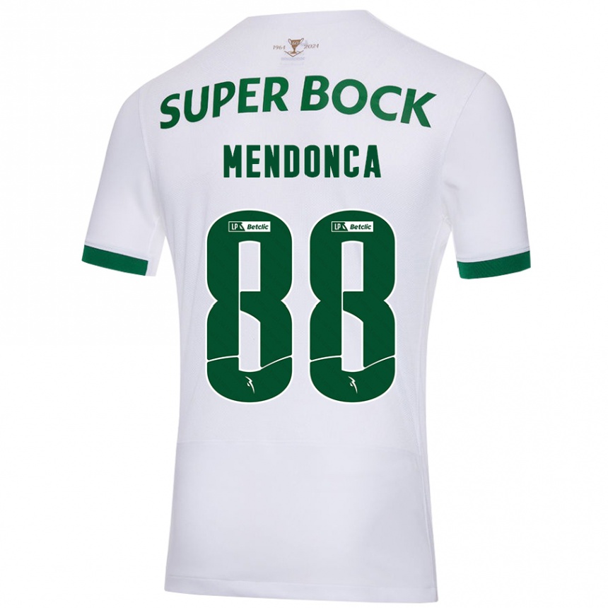 Vaikiškas Manuel Mendonça #88 Balta Žalia Išvykos Marškinėliai 2024/25 T-Shirt