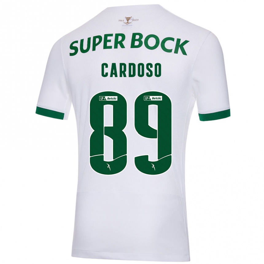 Vaikiškas Nilton Cardoso #89 Balta Žalia Išvykos Marškinėliai 2024/25 T-Shirt