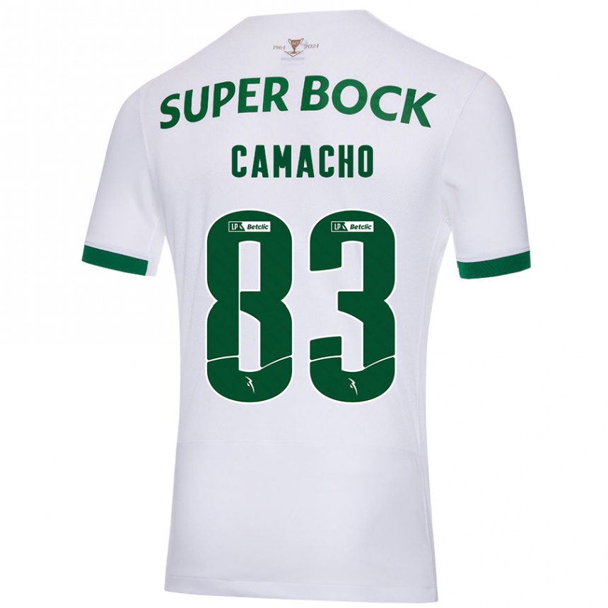 Vaikiškas Rafael Camacho #83 Balta Žalia Išvykos Marškinėliai 2024/25 T-Shirt