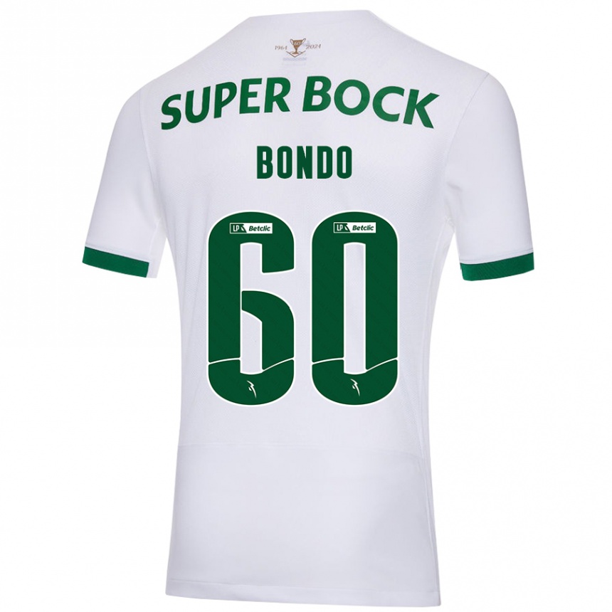 Vaikiškas Pedro Bondo #60 Balta Žalia Išvykos Marškinėliai 2024/25 T-Shirt