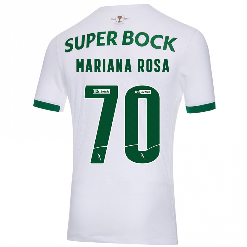 Vaikiškas Mariana Silva Pinto Vilaça Da Rosa #70 Balta Žalia Išvykos Marškinėliai 2024/25 T-Shirt