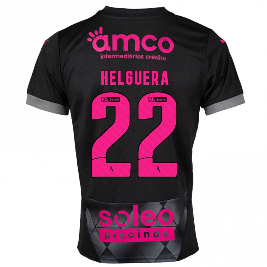 Vaikiškas Thiago Helguera #22 Juoda Rožinė Išvykos Marškinėliai 2024/25 T-Shirt