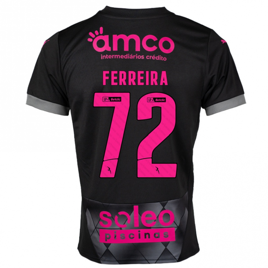 Vaikiškas André Ferreira #72 Juoda Rožinė Išvykos Marškinėliai 2024/25 T-Shirt