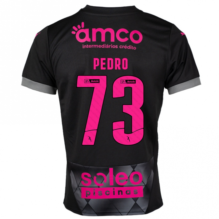 Vaikiškas Zé Pedro #73 Juoda Rožinė Išvykos Marškinėliai 2024/25 T-Shirt