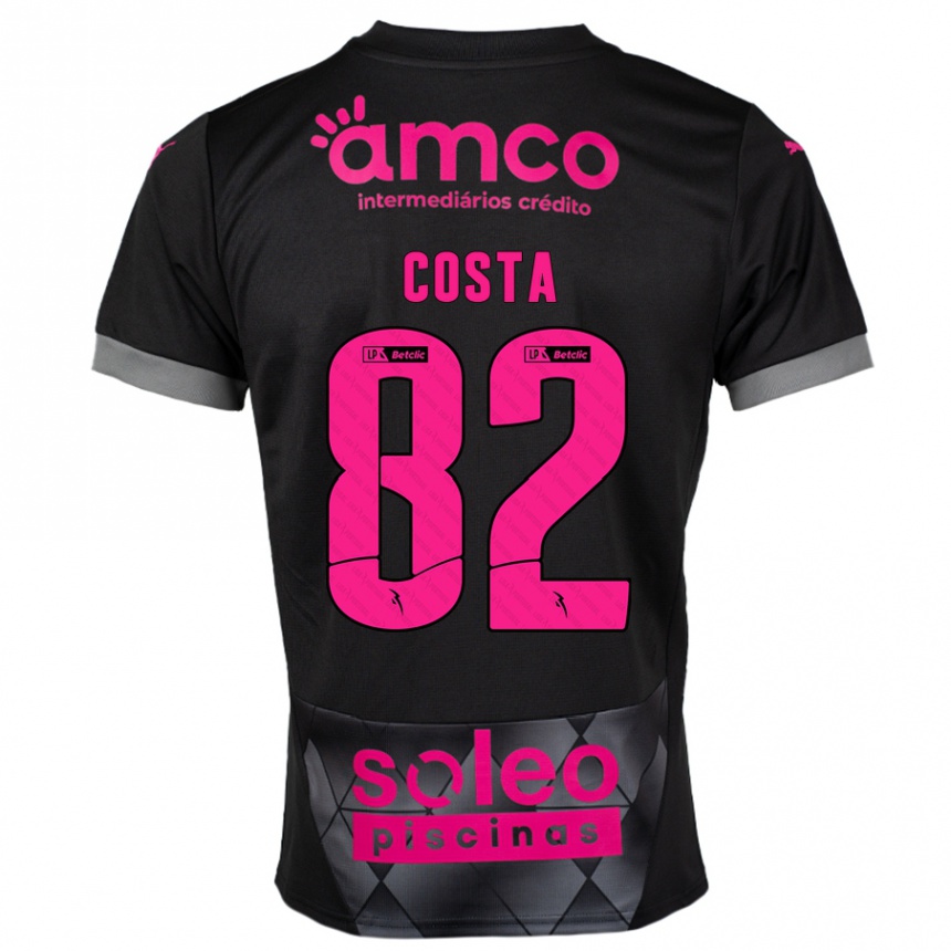 Vaikiškas Gui Costa #82 Juoda Rožinė Išvykos Marškinėliai 2024/25 T-Shirt