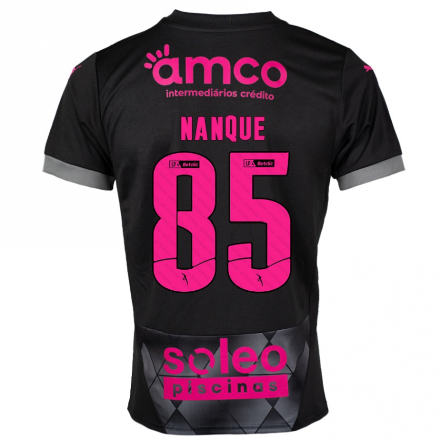 Vaikiškas Edgar Nanque #85 Juoda Rožinė Išvykos Marškinėliai 2024/25 T-Shirt