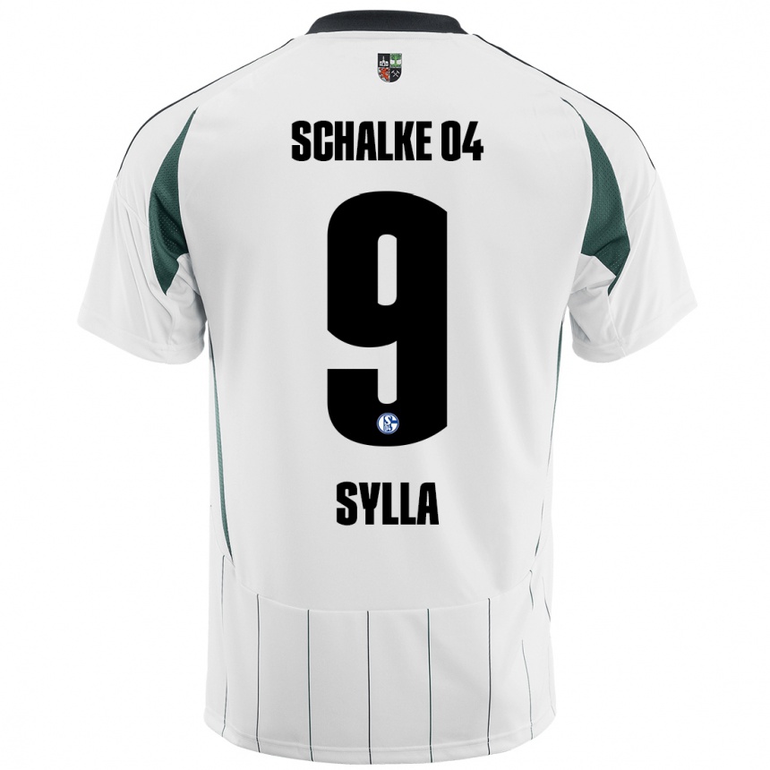 Vaikiškas Moussa Sylla #9 Balta Žalia Išvykos Marškinėliai 2024/25 T-Shirt