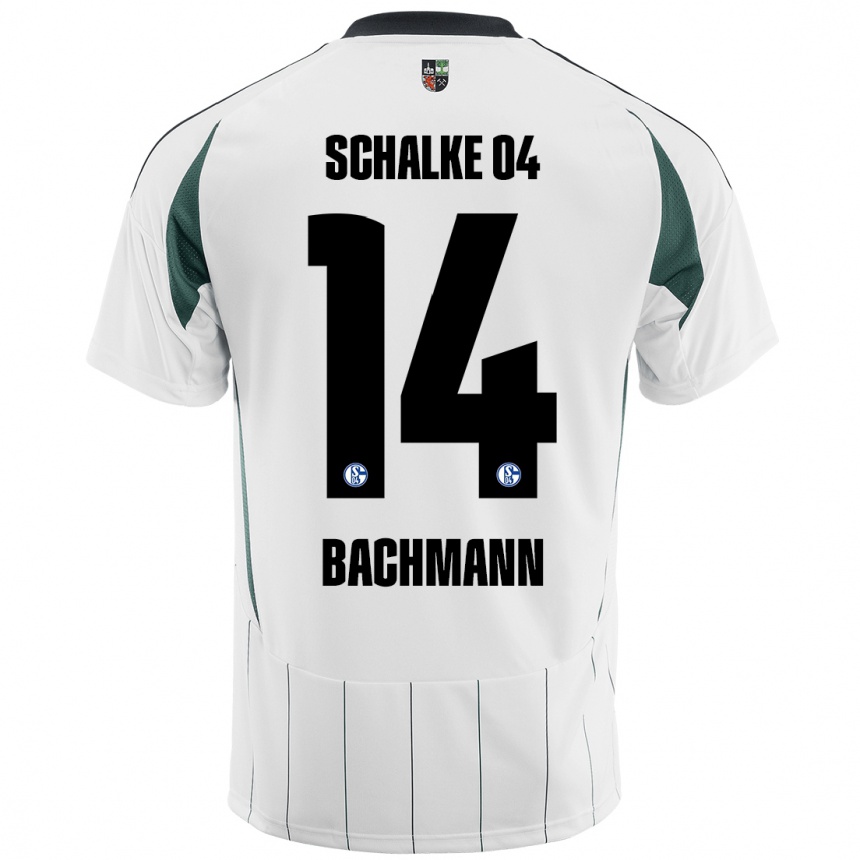 Vaikiškas Janik Bachmann #14 Balta Žalia Išvykos Marškinėliai 2024/25 T-Shirt