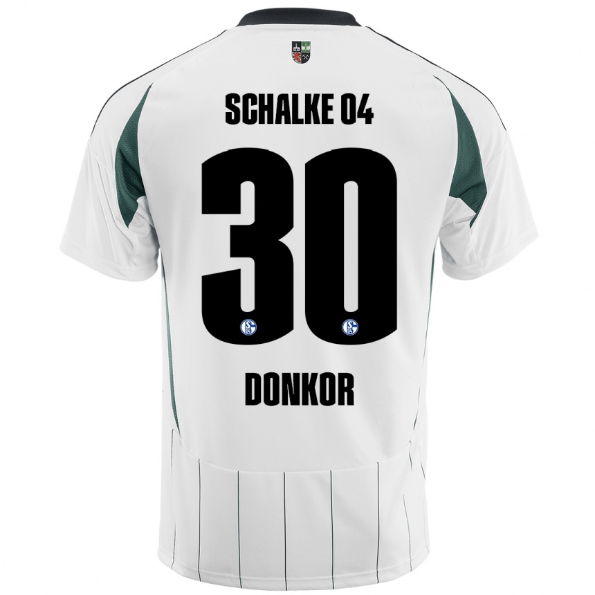 Vaikiškas Anton Donkor #30 Balta Žalia Išvykos Marškinėliai 2024/25 T-Shirt