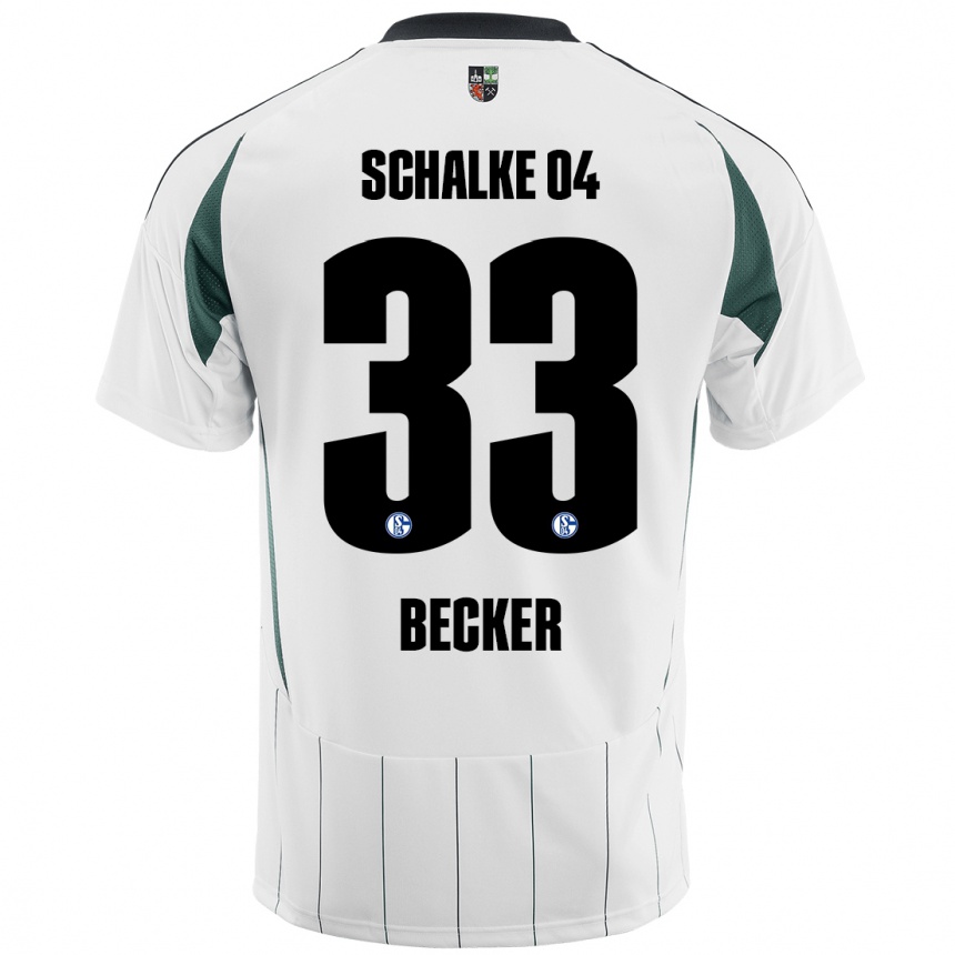 Vaikiškas Vitalie Becker #33 Balta Žalia Išvykos Marškinėliai 2024/25 T-Shirt