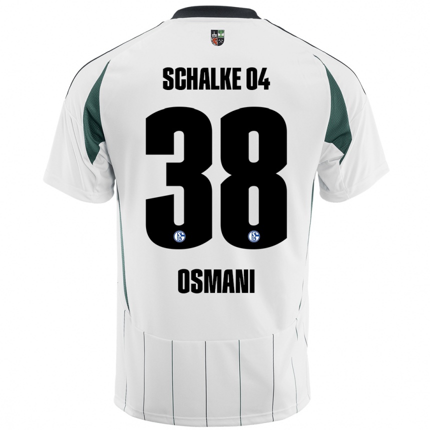 Vaikiškas Tristan Osmani #38 Balta Žalia Išvykos Marškinėliai 2024/25 T-Shirt