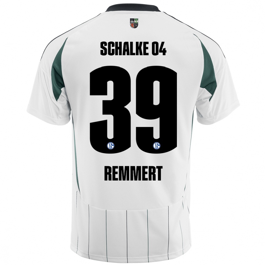 Vaikiškas Peter Remmert #39 Balta Žalia Išvykos Marškinėliai 2024/25 T-Shirt