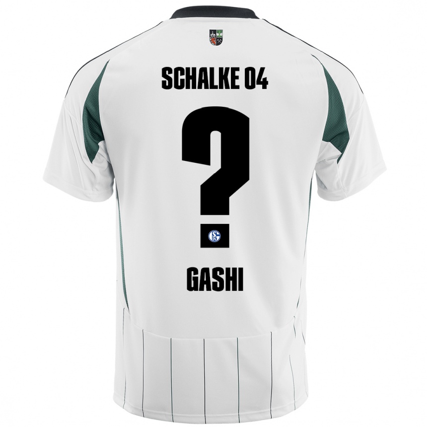 Vaikiškas Edion Gashi #0 Balta Žalia Išvykos Marškinėliai 2024/25 T-Shirt