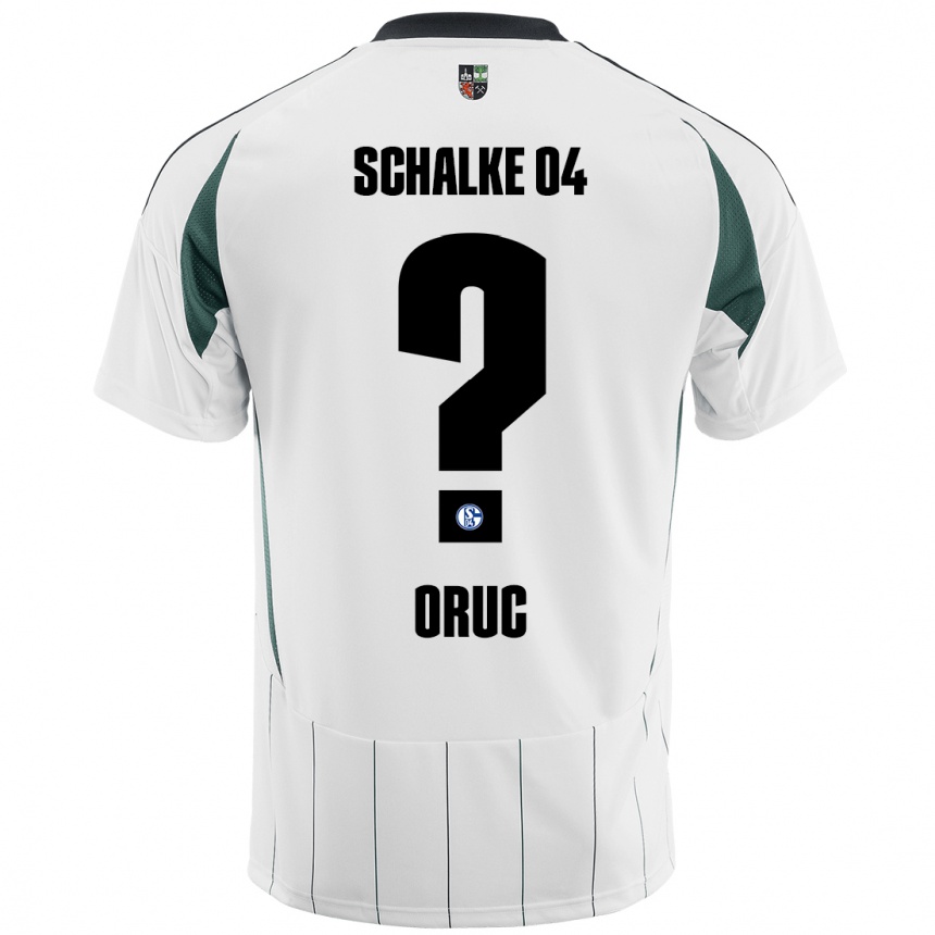 Vaikiškas Arda Oruc #0 Balta Žalia Išvykos Marškinėliai 2024/25 T-Shirt