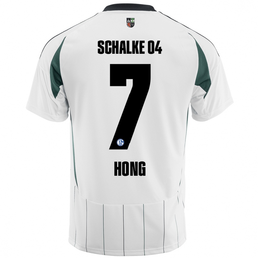 Vaikiškas Seok-Ju Hong #7 Balta Žalia Išvykos Marškinėliai 2024/25 T-Shirt