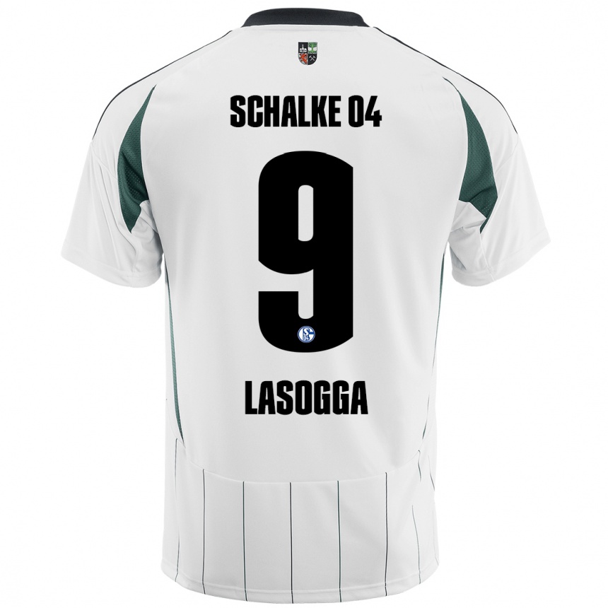 Vaikiškas Pierre-Michel Lasogga #9 Balta Žalia Išvykos Marškinėliai 2024/25 T-Shirt