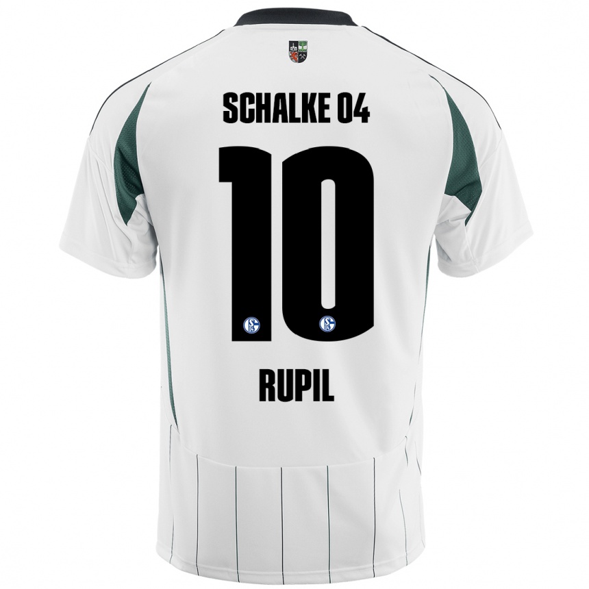 Vaikiškas Timothé Rupil #10 Balta Žalia Išvykos Marškinėliai 2024/25 T-Shirt