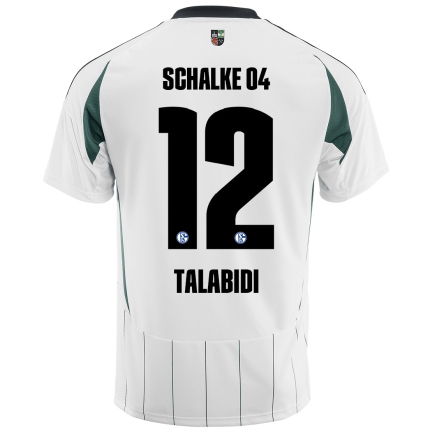 Vaikiškas Malik Talabidi #12 Balta Žalia Išvykos Marškinėliai 2024/25 T-Shirt