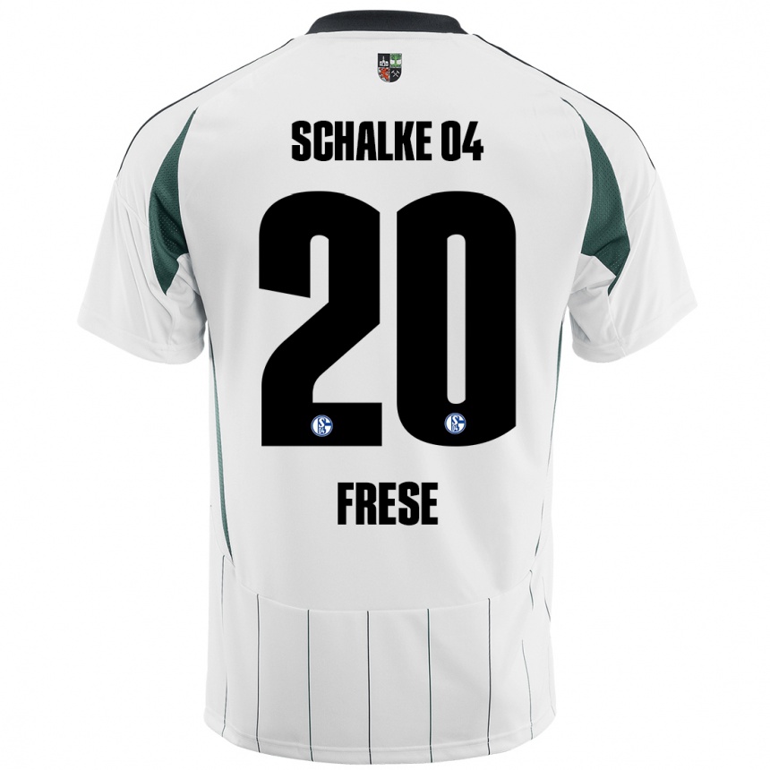 Vaikiškas Niklas Frese #20 Balta Žalia Išvykos Marškinėliai 2024/25 T-Shirt