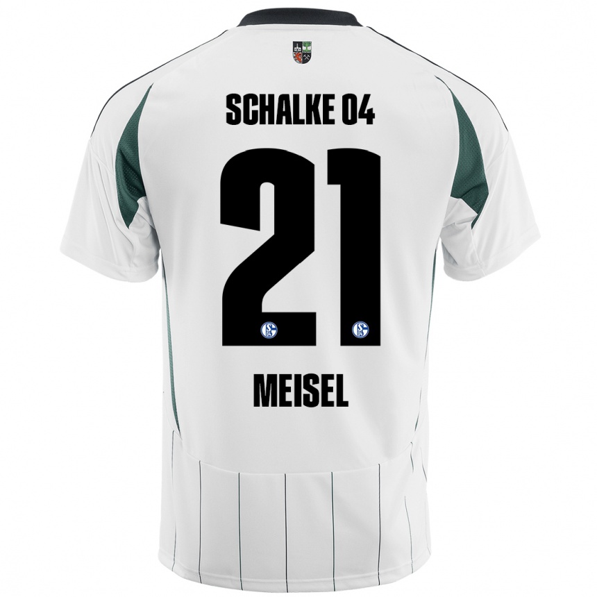 Vaikiškas Kelsey Meisel #21 Balta Žalia Išvykos Marškinėliai 2024/25 T-Shirt