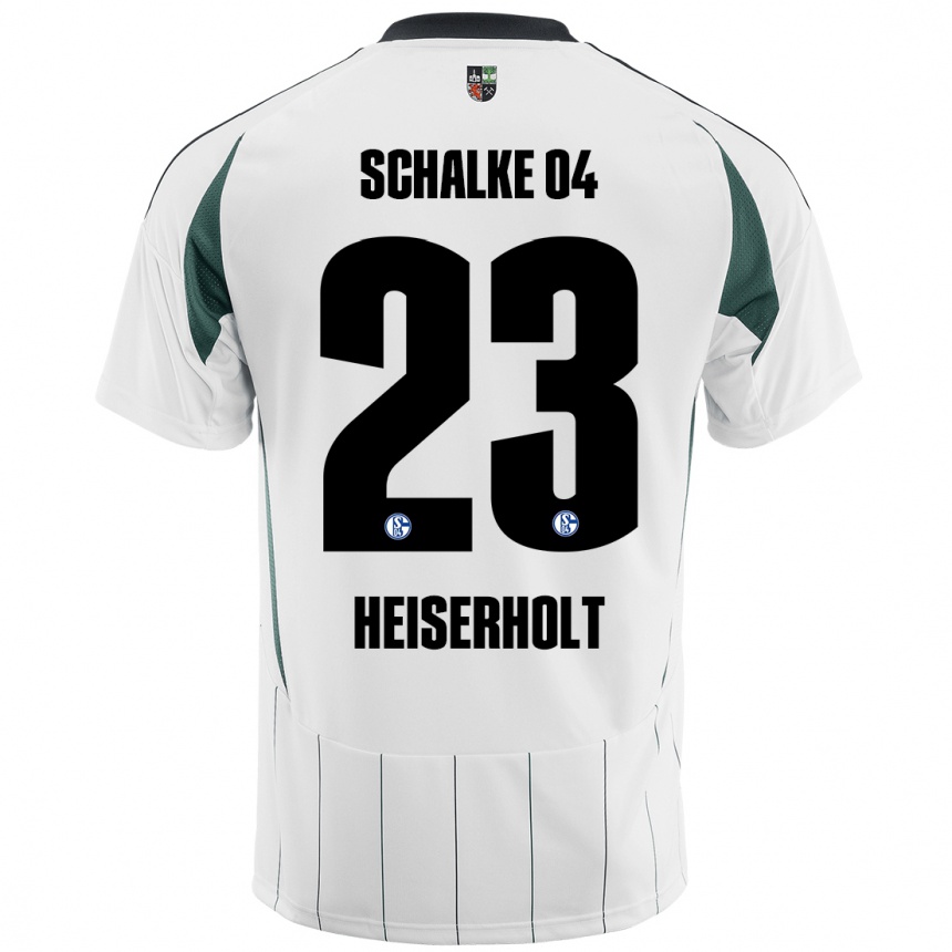 Vaikiškas Finn Heiserholt #23 Balta Žalia Išvykos Marškinėliai 2024/25 T-Shirt