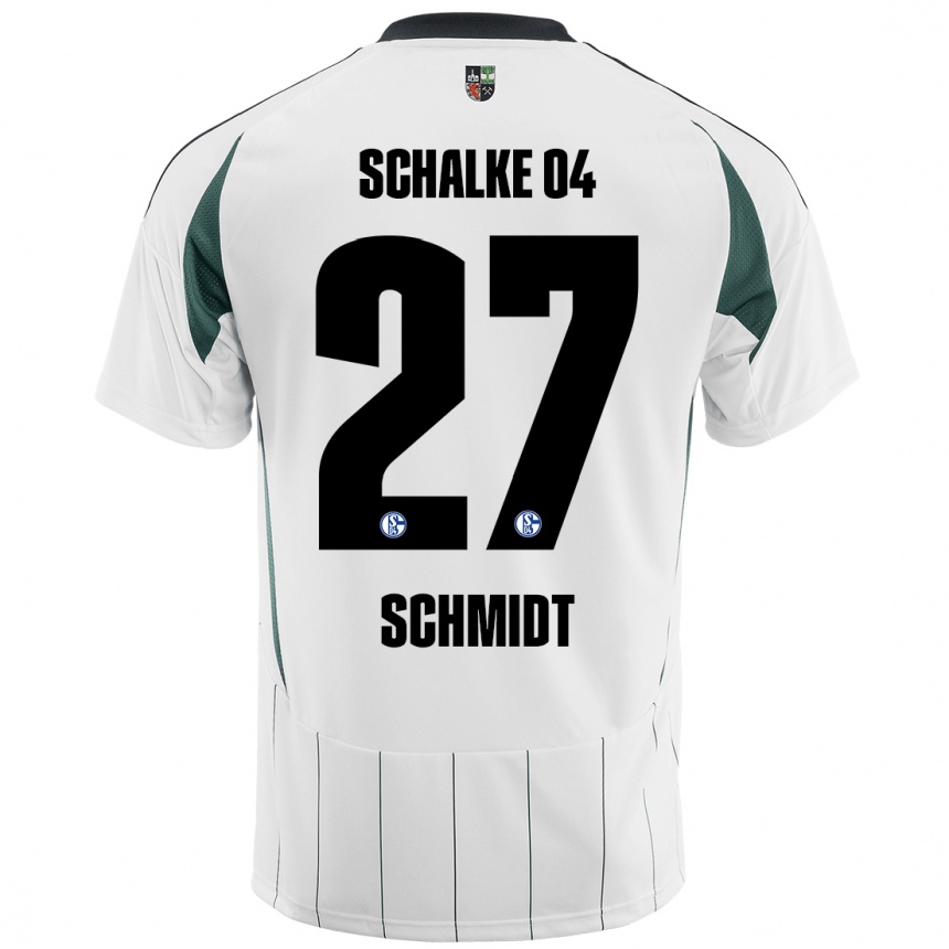 Vaikiškas Tim Schmidt #27 Balta Žalia Išvykos Marškinėliai 2024/25 T-Shirt