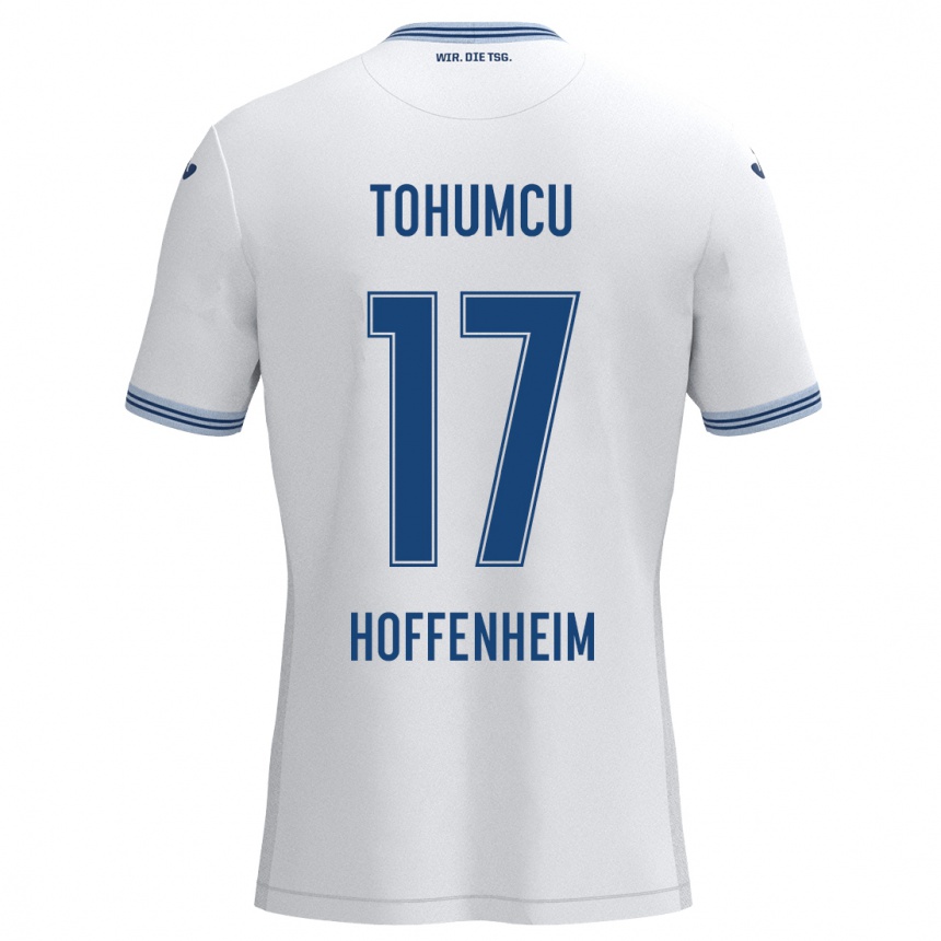 Vaikiškas Umut Tohumcu #17 Balta Mėlyna Išvykos Marškinėliai 2024/25 T-Shirt