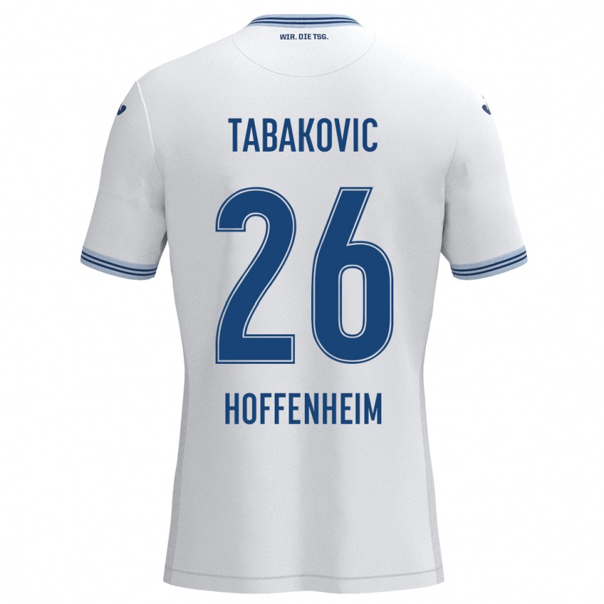 Vaikiškas Haris Tabakovic #26 Balta Mėlyna Išvykos Marškinėliai 2024/25 T-Shirt