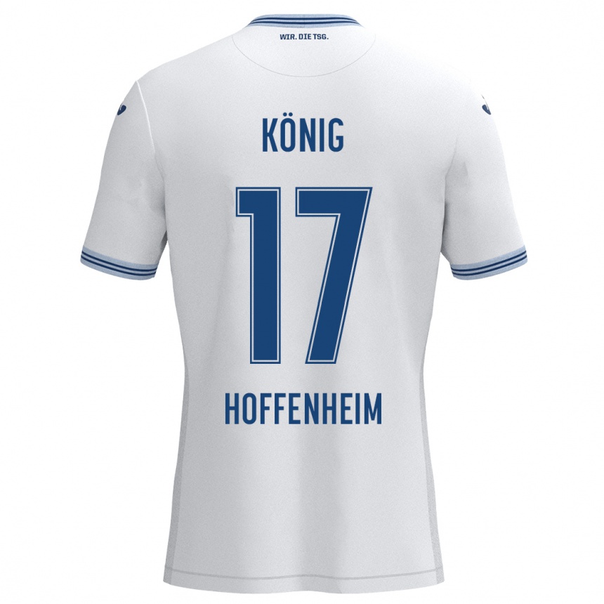 Vaikiškas Noah König #17 Balta Mėlyna Išvykos Marškinėliai 2024/25 T-Shirt