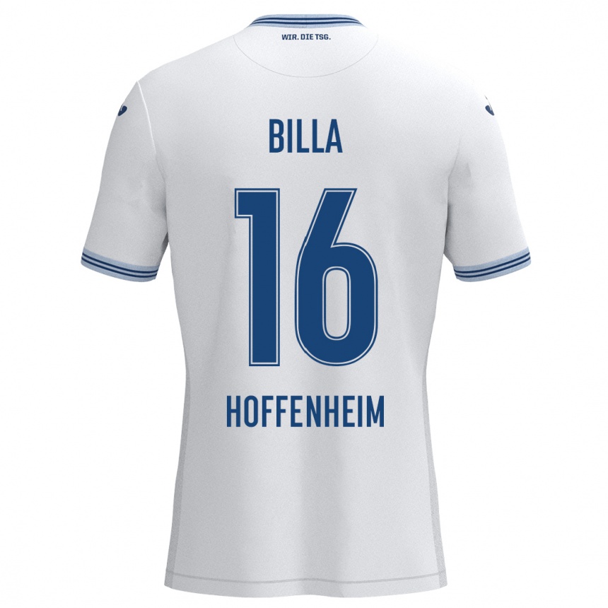 Vaikiškas Nicole Billa #16 Balta Mėlyna Išvykos Marškinėliai 2024/25 T-Shirt