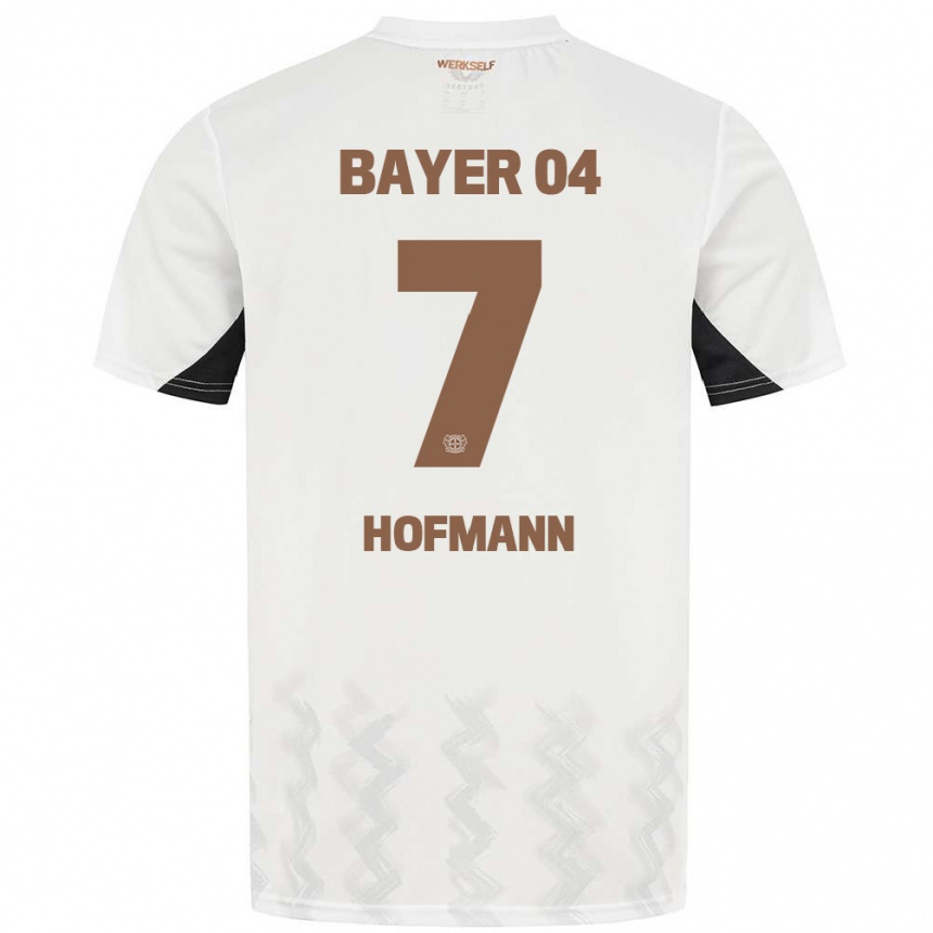 Vaikiškas Jonas Hofmann #7 Balta Juoda Išvykos Marškinėliai 2024/25 T-Shirt