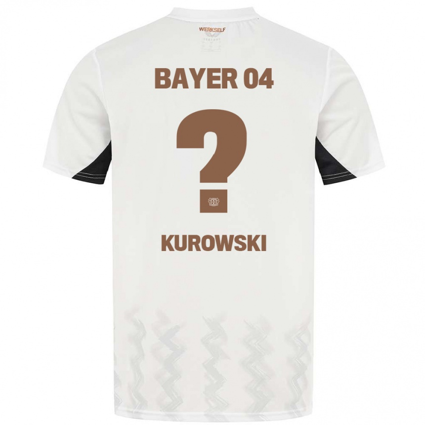 Vaikiškas Julien Kurowski #0 Balta Juoda Išvykos Marškinėliai 2024/25 T-Shirt