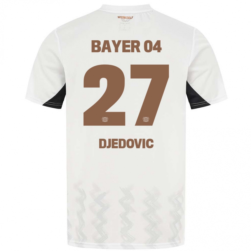 Vaikiškas Seldin Djedovic #27 Balta Juoda Išvykos Marškinėliai 2024/25 T-Shirt