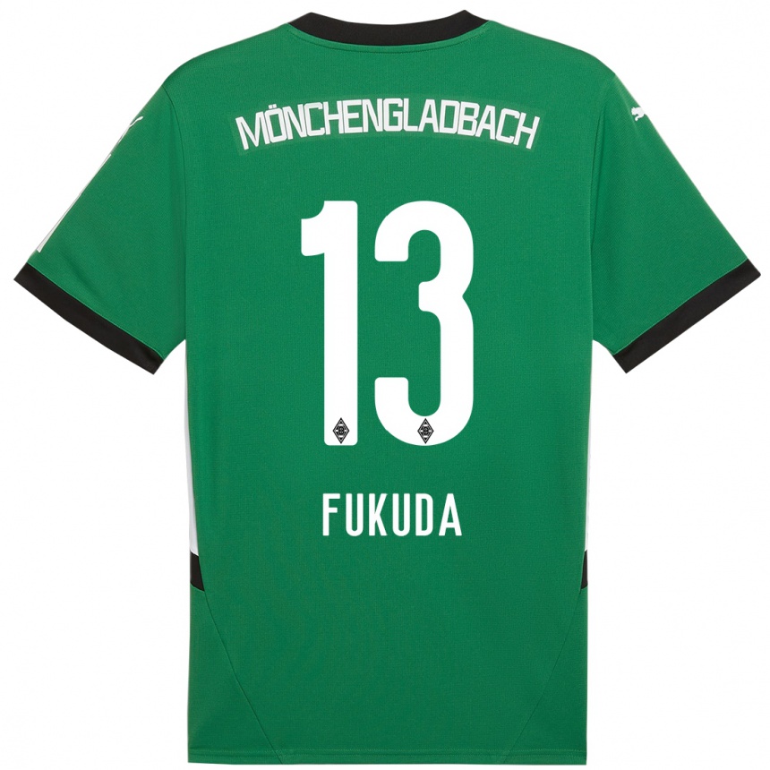 Vaikiškas Shio Fukuda #13 Žalia Balta Išvykos Marškinėliai 2024/25 T-Shirt