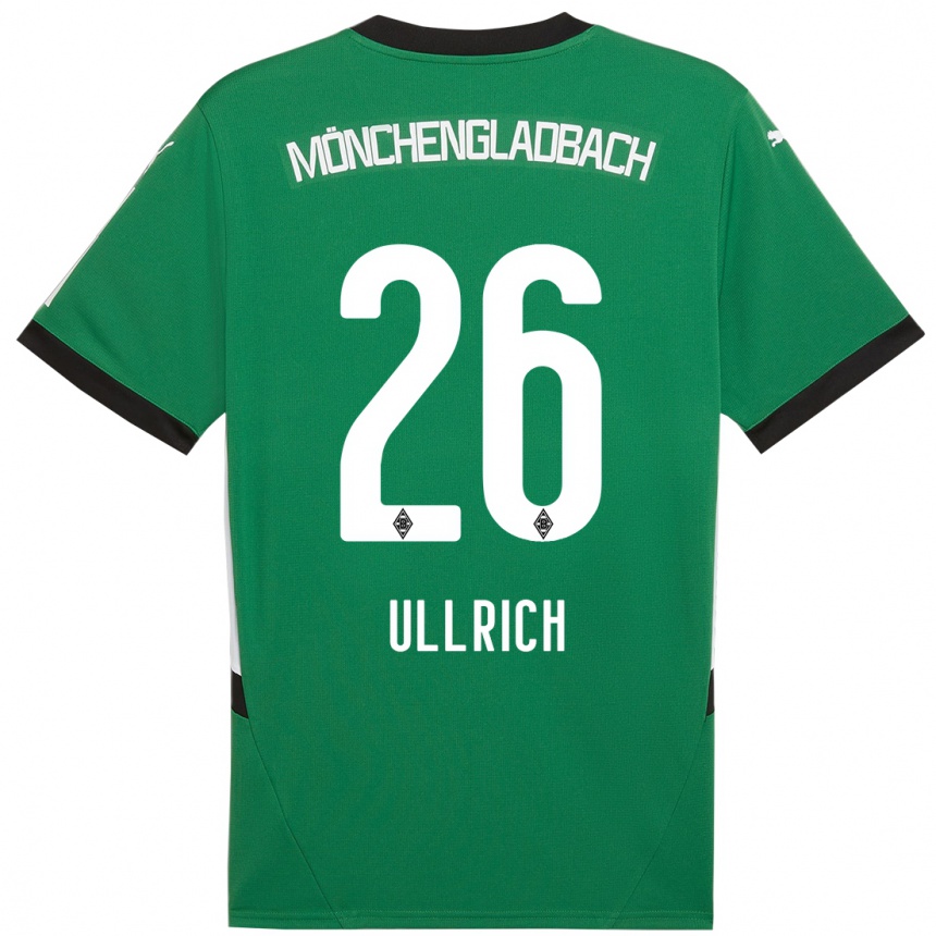 Vaikiškas Lukas Ullrich #26 Žalia Balta Išvykos Marškinėliai 2024/25 T-Shirt