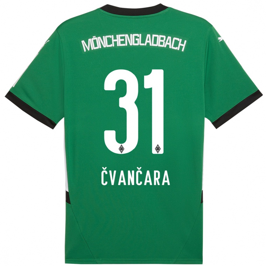 Vaikiškas Tomas Cvancara #31 Žalia Balta Išvykos Marškinėliai 2024/25 T-Shirt