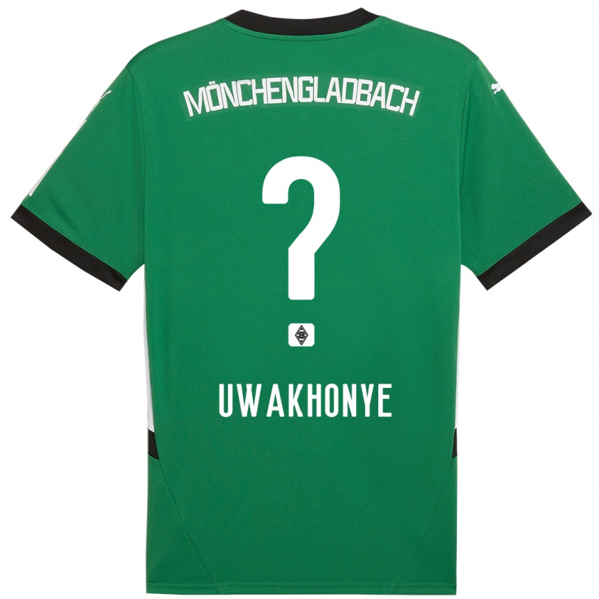 Vaikiškas Josiah Uwakhonye #0 Žalia Balta Išvykos Marškinėliai 2024/25 T-Shirt