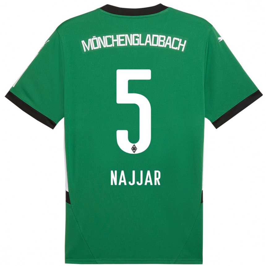 Vaikiškas Jamil Najjar #5 Žalia Balta Išvykos Marškinėliai 2024/25 T-Shirt