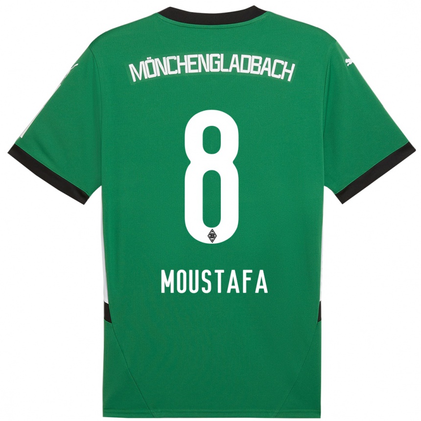 Vaikiškas Moustafa Ashraf Moustafa #8 Žalia Balta Išvykos Marškinėliai 2024/25 T-Shirt