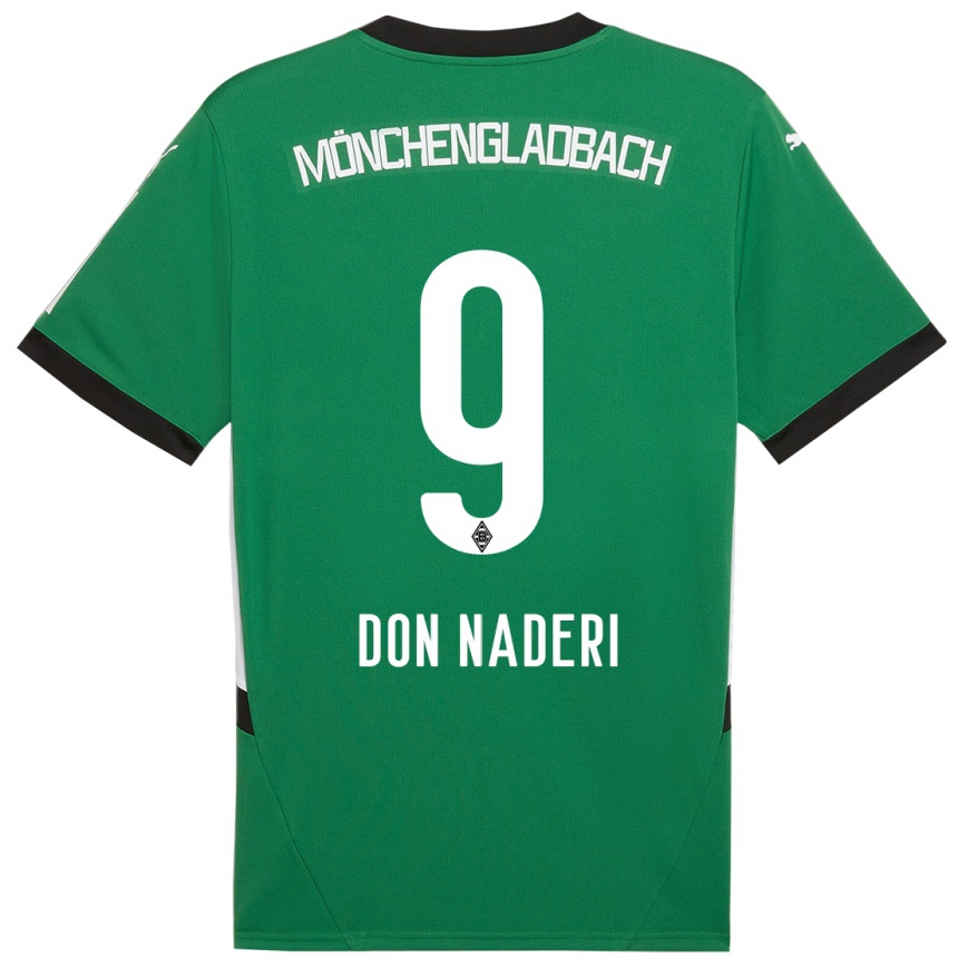 Vaikiškas Ryan Don Naderi #9 Žalia Balta Išvykos Marškinėliai 2024/25 T-Shirt