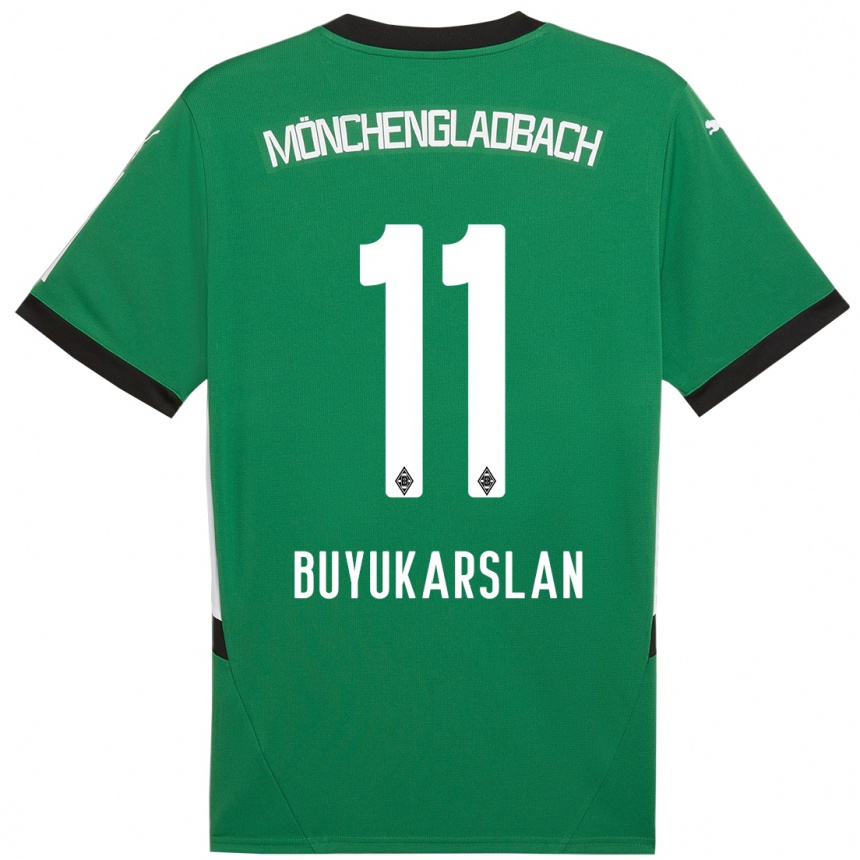 Vaikiškas Oguzcan Büyükarslan #11 Žalia Balta Išvykos Marškinėliai 2024/25 T-Shirt