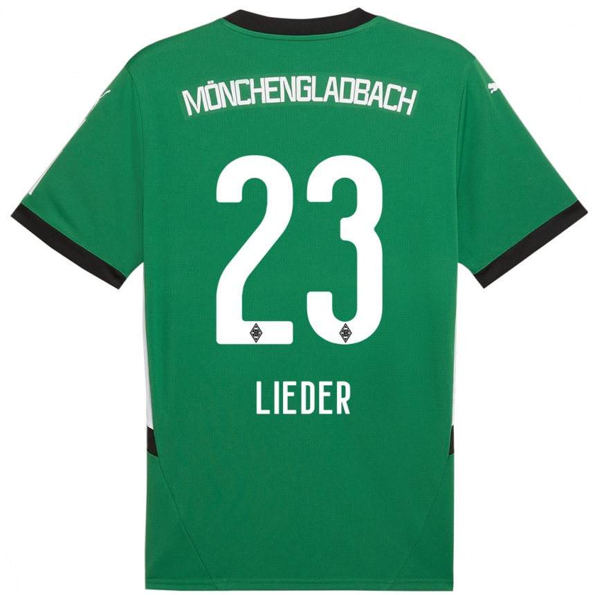 Vaikiškas Michel Lieder #23 Žalia Balta Išvykos Marškinėliai 2024/25 T-Shirt