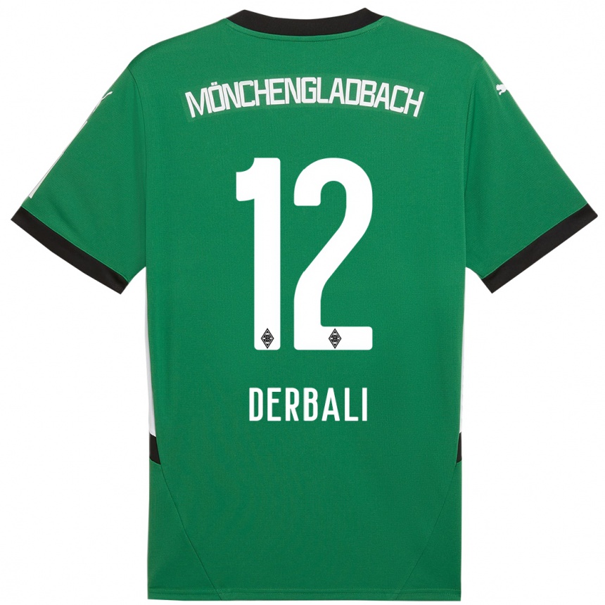 Vaikiškas Louisa Derbali #12 Žalia Balta Išvykos Marškinėliai 2024/25 T-Shirt