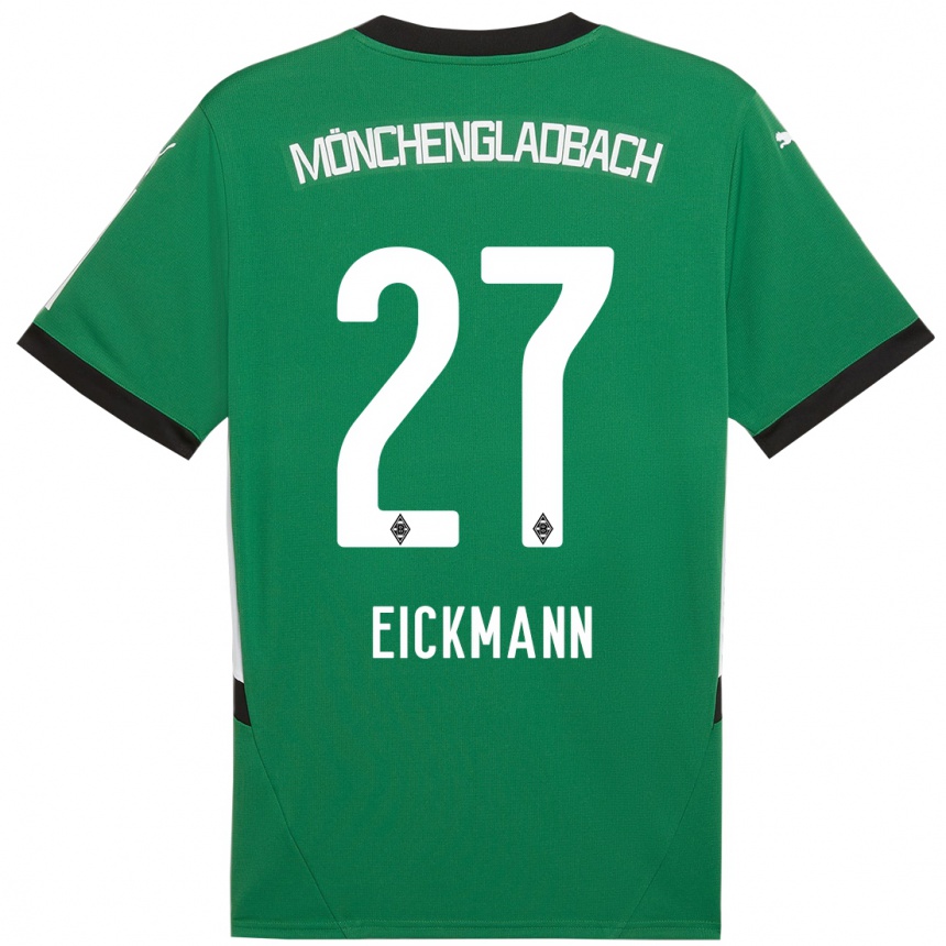 Vaikiškas Mia Eickmann #27 Žalia Balta Išvykos Marškinėliai 2024/25 T-Shirt