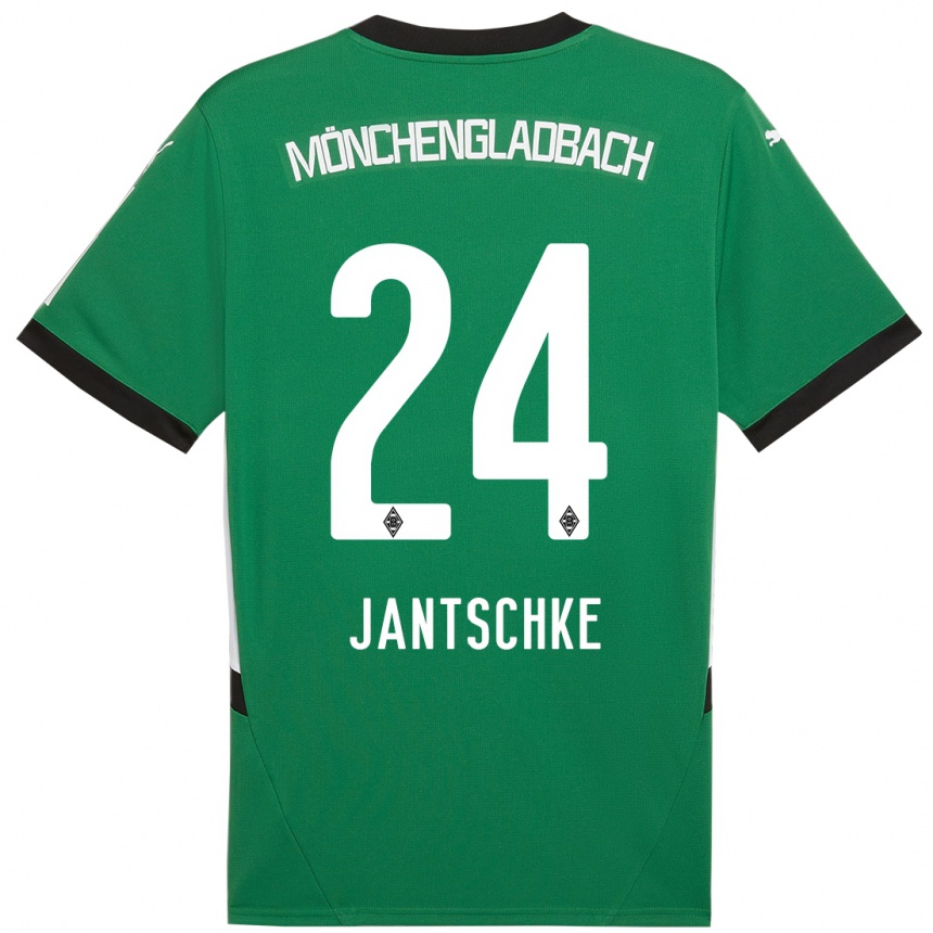 Vaikiškas Tony Jantschke #24 Žalia Balta Išvykos Marškinėliai 2024/25 T-Shirt