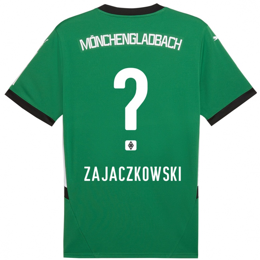 Vaikiškas Vincent Zajaczkowski #0 Žalia Balta Išvykos Marškinėliai 2024/25 T-Shirt