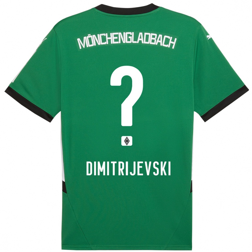 Vaikiškas Maximilian Dimitrijevski #0 Žalia Balta Išvykos Marškinėliai 2024/25 T-Shirt