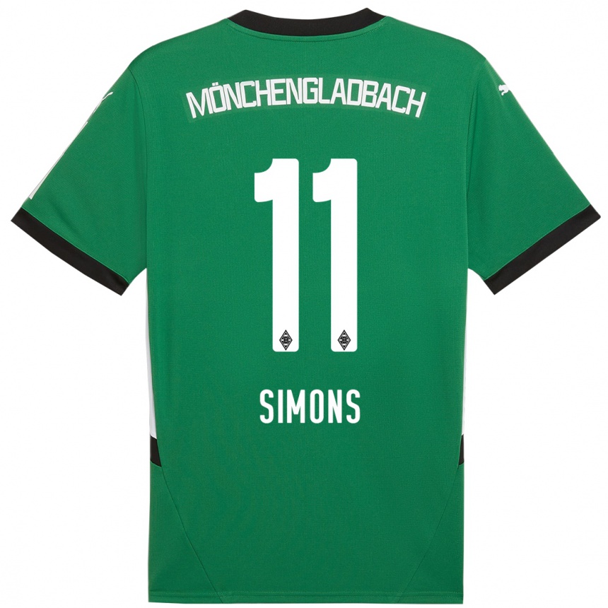 Vaikiškas Kelly Simons #11 Žalia Balta Išvykos Marškinėliai 2024/25 T-Shirt